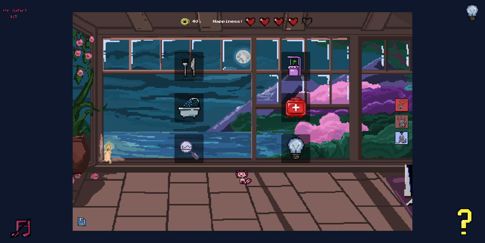 Pet room with actions